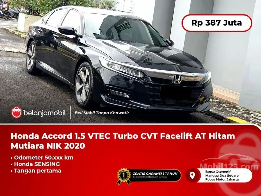 Jual Mobil Honda Accord 2020 1.5 di DKI Jakarta Automatic Sedan Hitam Rp 387.000.000