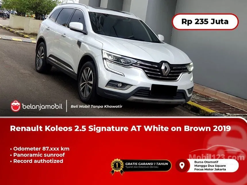 Jual Mobil Renault Koleos 2019 Signature 2.5 di DKI Jakarta Automatic SUV Putih Rp 235.000.000