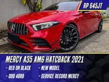 2019 Mercedes-Benz AMG A35 2.0 4MATIC Hatchback Red on Black Merah Mercy A 35 2021