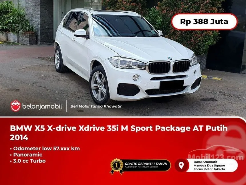 Jual Mobil BMW X5 2014 xDrive35i M Sport 3.0 di DKI Jakarta Automatic SUV Putih Rp 388.000.000