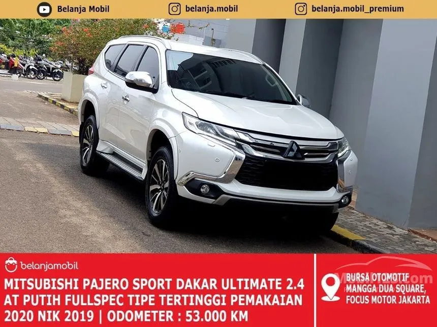 Jual Mobil Mitsubishi Pajero Sport 2019 Dakar Ultimate 4X2 2.4 di DKI Jakarta Automatic SUV Putih Rp 389.000.000