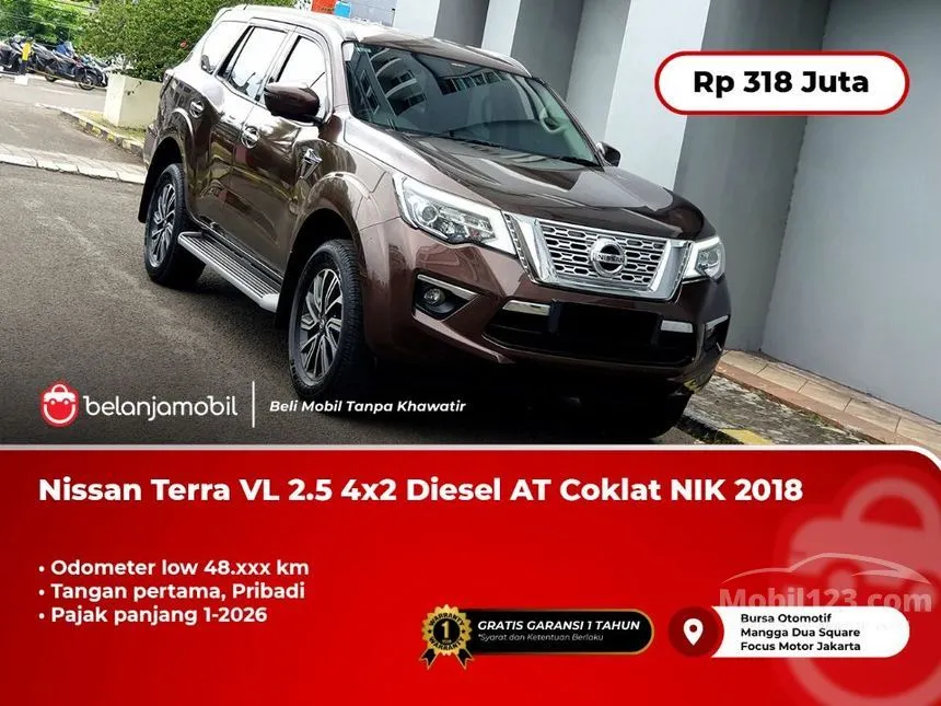 Jual Mobil Nissan Terra 2018 4x2 VL 2.5 di DKI Jakarta Automatic SUV Coklat Rp 318.000.000
