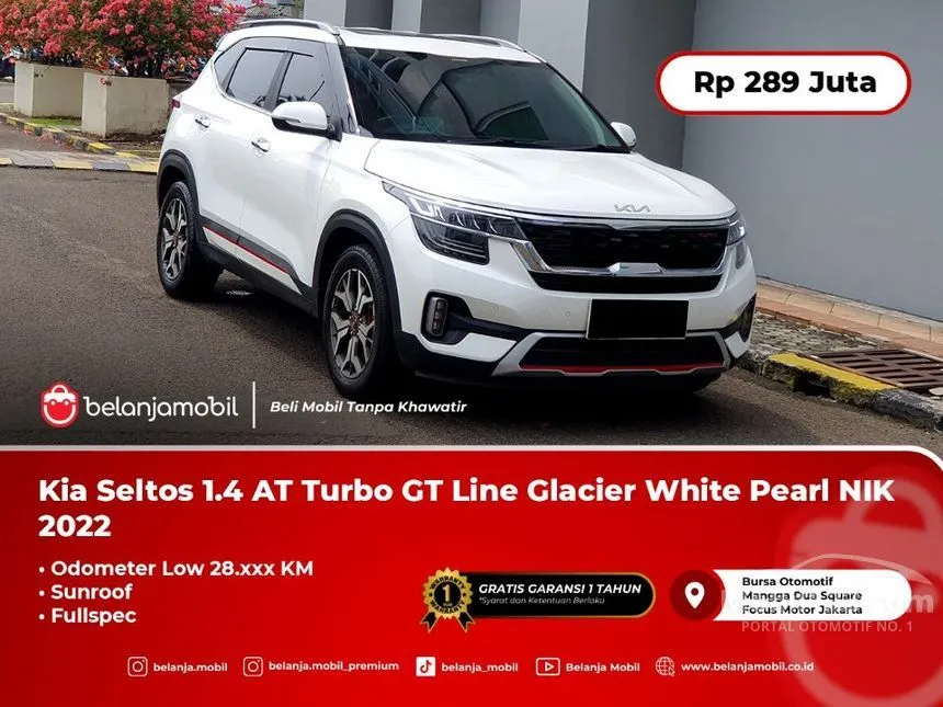 Jual Mobil KIA Seltos 2022 GT Line 1.4 di DKI Jakarta Automatic SUV Putih Rp 289.000.000
