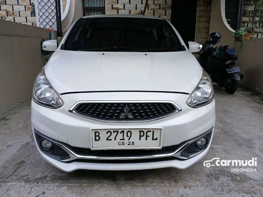 Jual Mobil Mitsubishi Mirage 2016 EXCEED 1.2 di Banten Automatic Hatchback Putih Rp 121.000.000