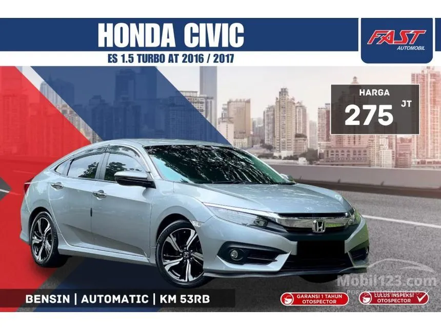 Jual Mobil Honda Civic 2016 ES 1.5 di DKI Jakarta Automatic Sedan Silver Rp 275.000.000