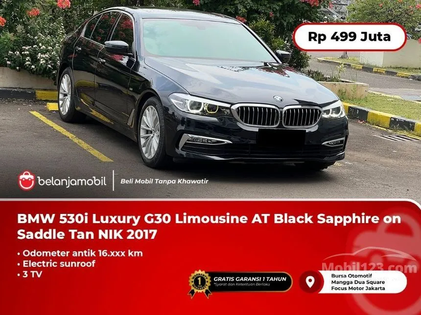 Jual Mobil BMW 530i 2017 Luxury 2.0 di DKI Jakarta Automatic Sedan Hitam Rp 499.000.000
