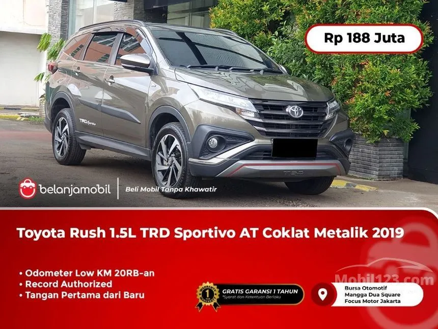 Jual Mobil Toyota Rush 2019 TRD Sportivo 1.5 di DKI Jakarta Automatic SUV Coklat Rp 188.000.000