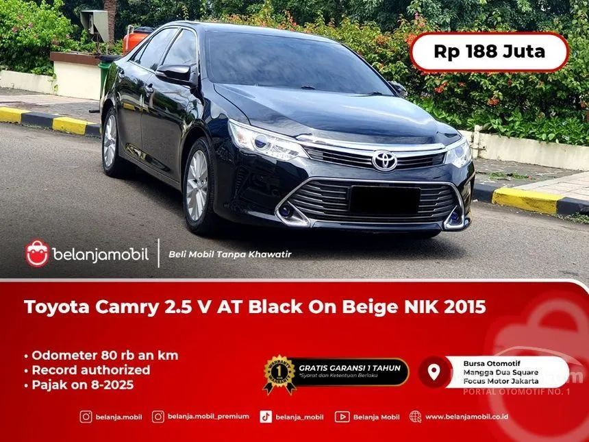 Jual Mobil Toyota Camry 2015 V 2.5 di DKI Jakarta Automatic Sedan Hitam Rp 188.000.000