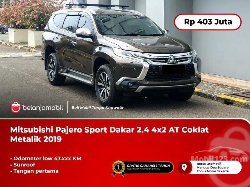 Jual Mobil Mitsubishi Pajero Sport 2019 Dakar 4X2 2.4 di DKI Jakarta Automatic SUV Coklat Rp 403.000.000