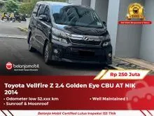 2014 Toyota Vellfire 2.4 Z MPV Golden Eye CBU AT 2014/2015 [ GARANSI 5TH ]
