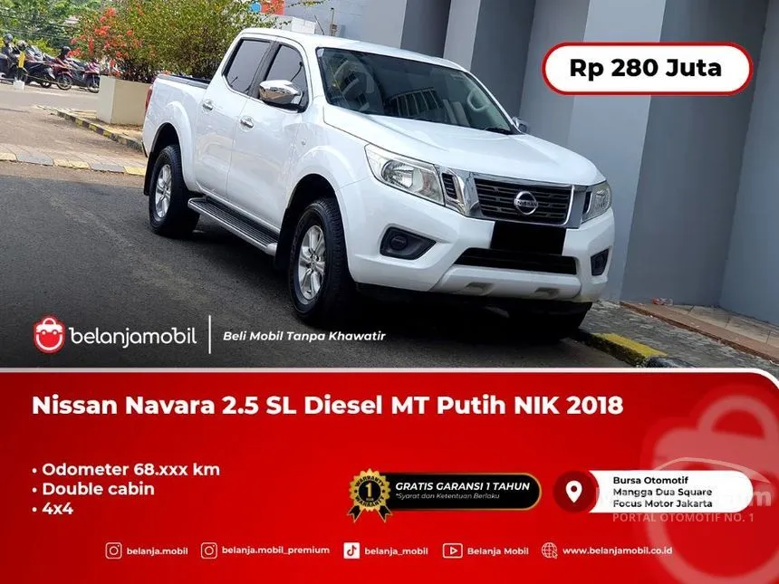 Jual Mobil Nissan Navara 2018 SL 2.5 di DKI Jakarta Manual Pickup Putih Rp 280.000.000