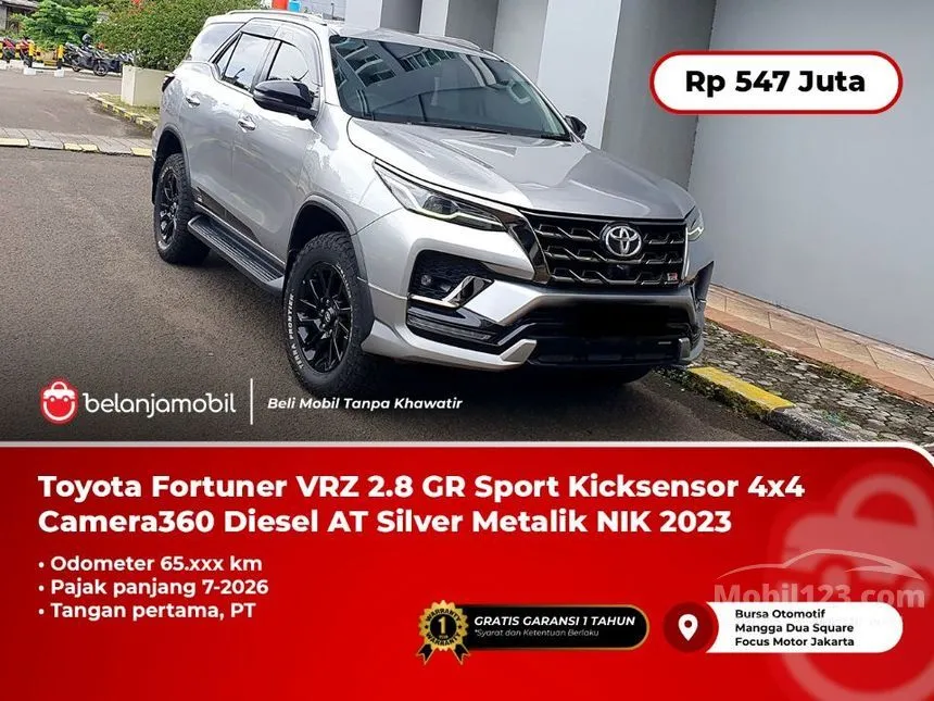Jual Mobil Toyota Fortuner 2023 GR Sport 4X4 2.8 di DKI Jakarta Automatic SUV Silver Rp 547.000.000