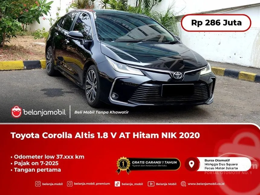Jual Mobil Toyota Corolla Altis 2020 V 1.8 di DKI Jakarta Automatic Sedan Hitam Rp 286.000.000