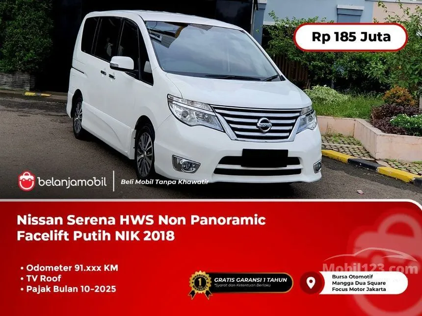 Jual Mobil Nissan Serena 2018 Highway Star 2.0 di DKI Jakarta Automatic MPV Putih Rp 185.000.000