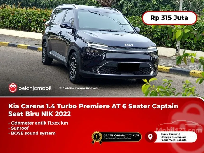 Jual Mobil KIA Carens 2022 Premiere Captain Seat 6 Seater 1.4 di DKI Jakarta Automatic MPV Hitam Rp 315.000.000