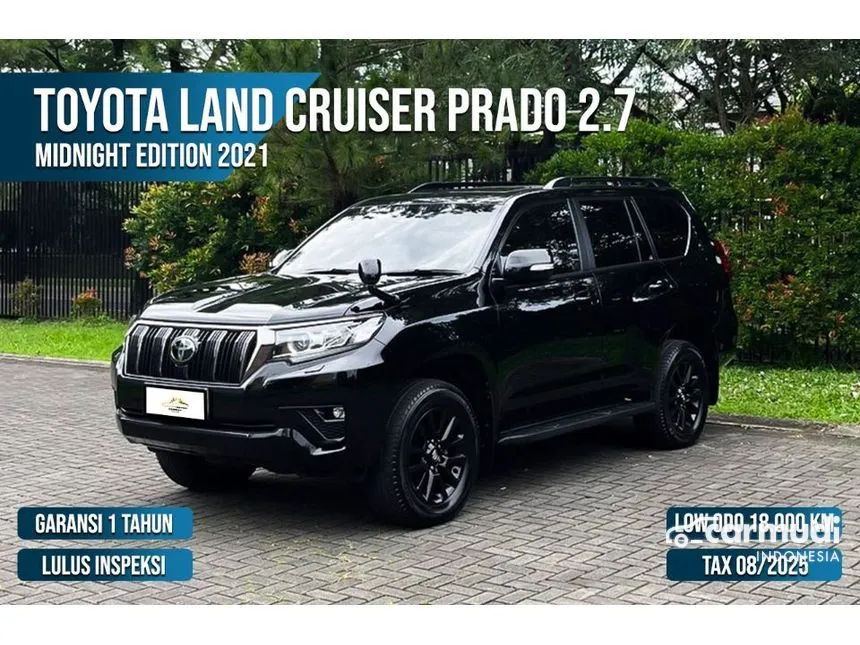Jual Mobil Toyota Land Cruiser Prado 2021 TX Matte Black Edition 2.7 di Banten Automatic SUV Hitam Rp 1.255.000.000