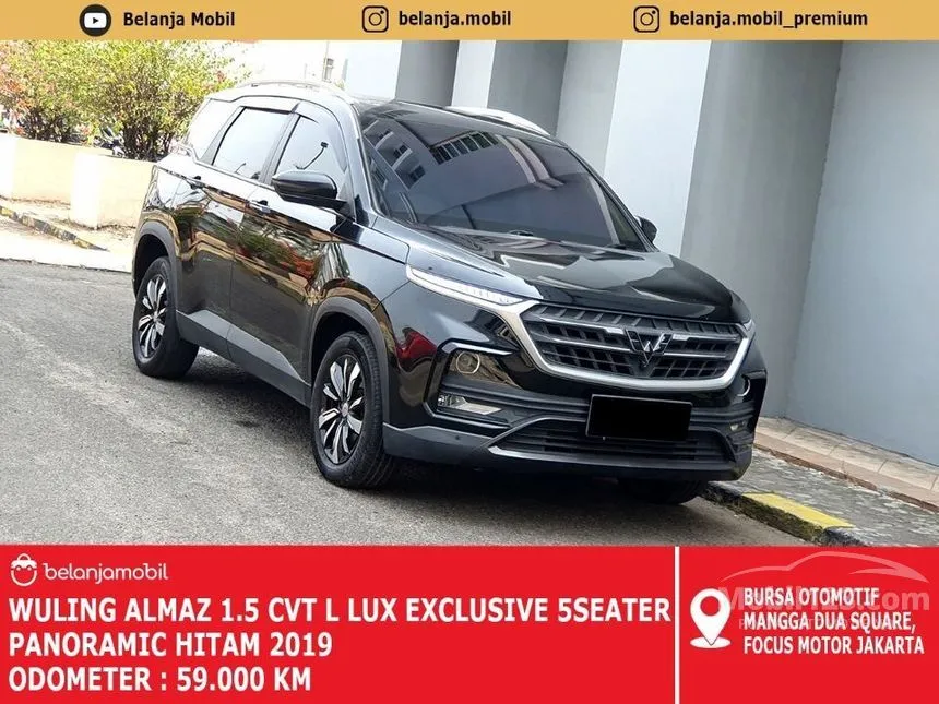Jual Mobil Wuling Almaz 2019 Exclusive 5 Seater 1.5 di DKI Jakarta Automatic SUV Hitam Rp 163.000.000